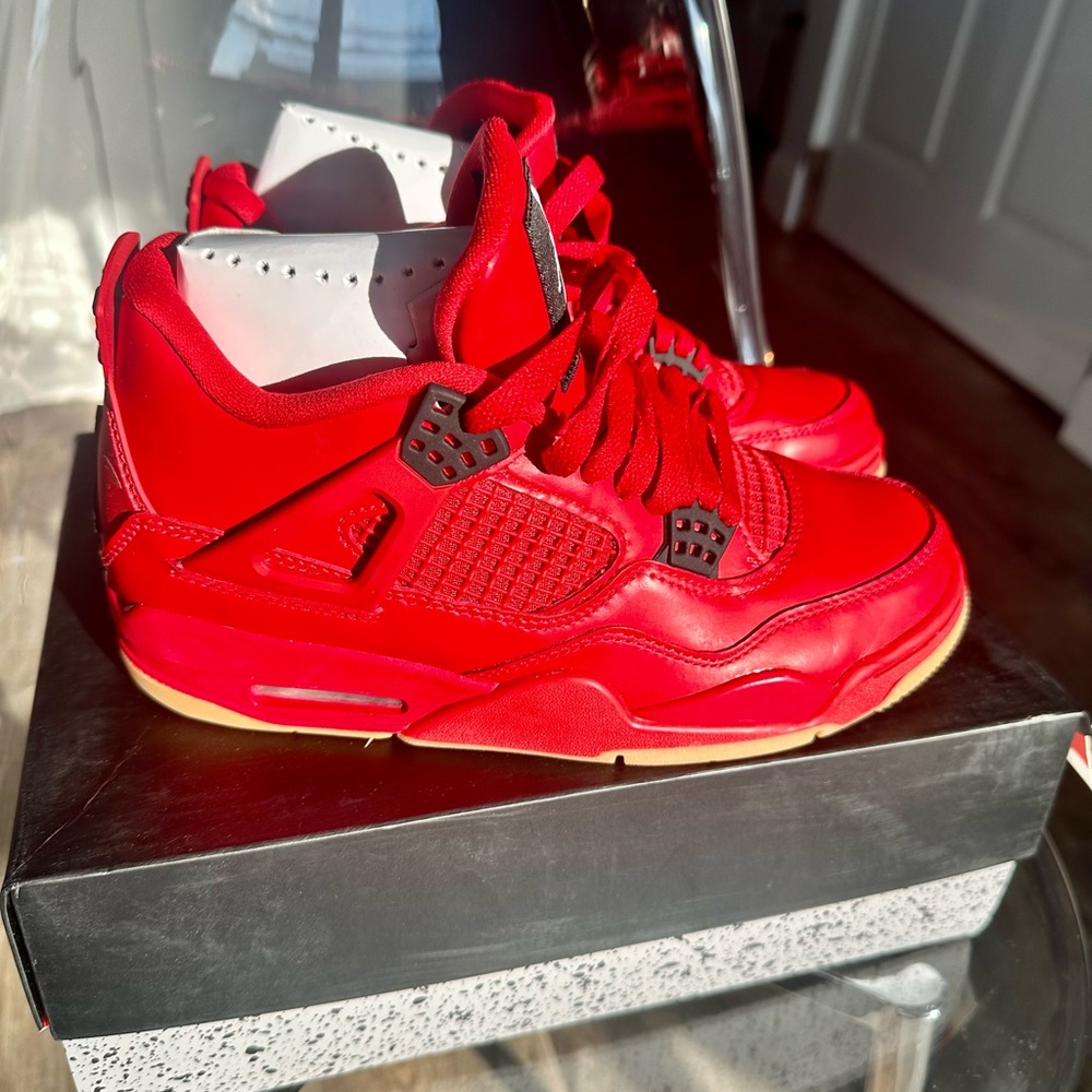 All red Retro Jordan 4s NRG🔥
